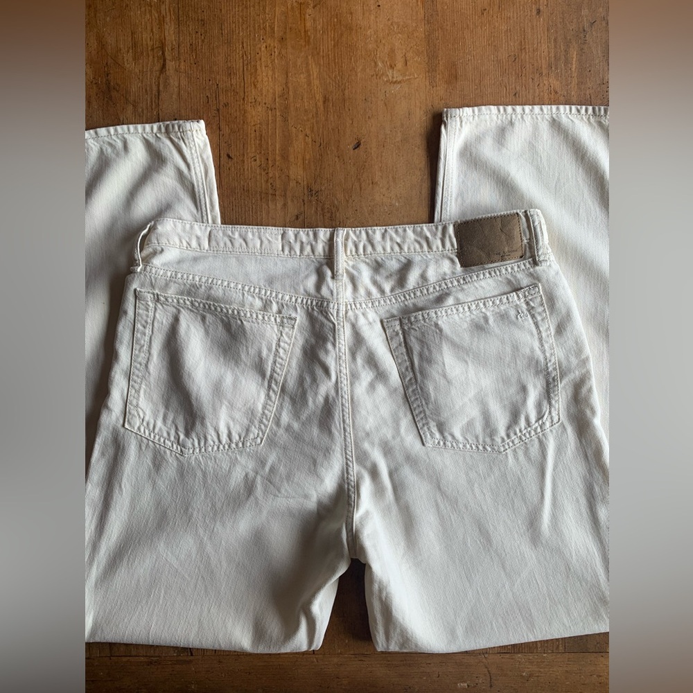 Rag & Bone Ecru Dre Low Rise Baggy Boyfriend Denim Jeans - Picture 12 of 16